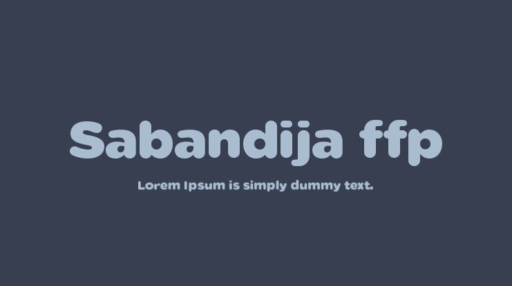 Sabandija ffp Font