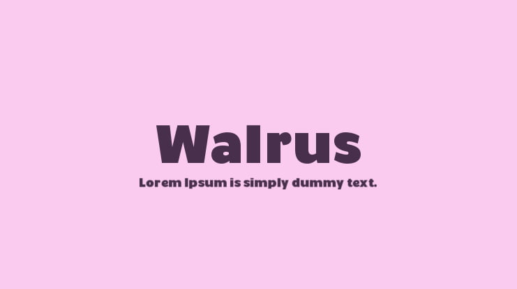 Walrus Font