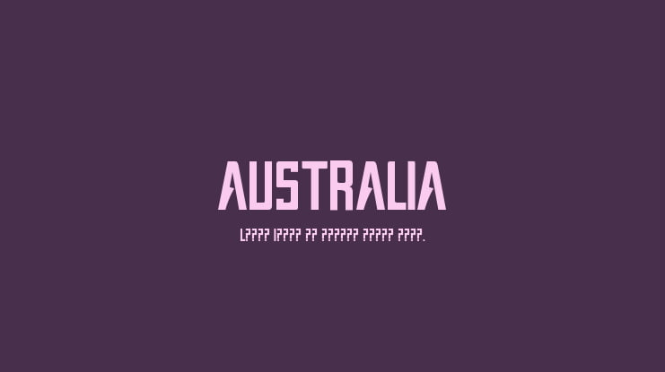 AUSTRALIA Font