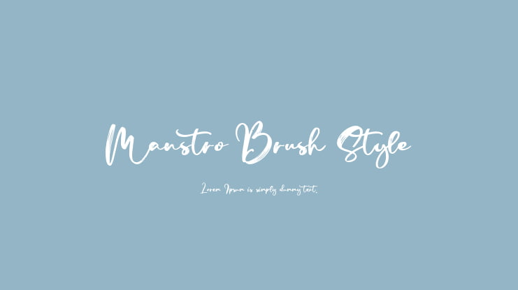 Manstro Brush Style Font