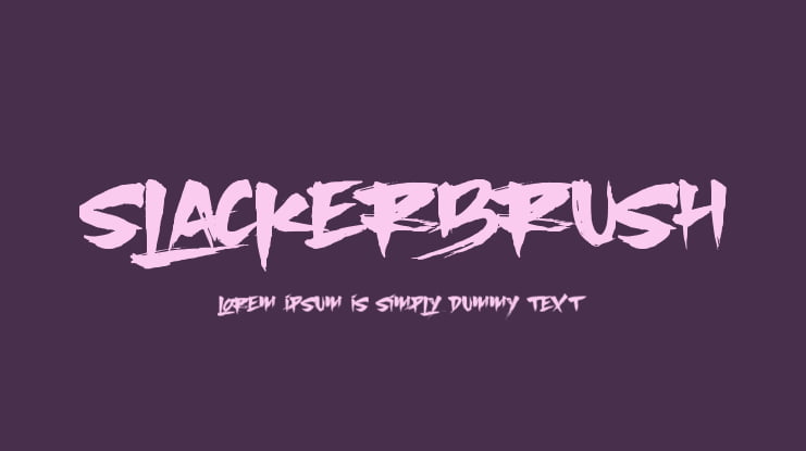 SlackerBrush Font