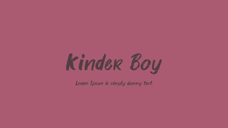 Kinder Boy Font Family