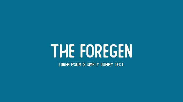 The Foregen Font Family