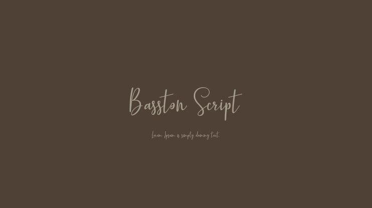 Basston Script Font