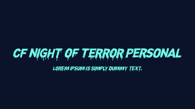 CF Night of Terror PERSONAL Font