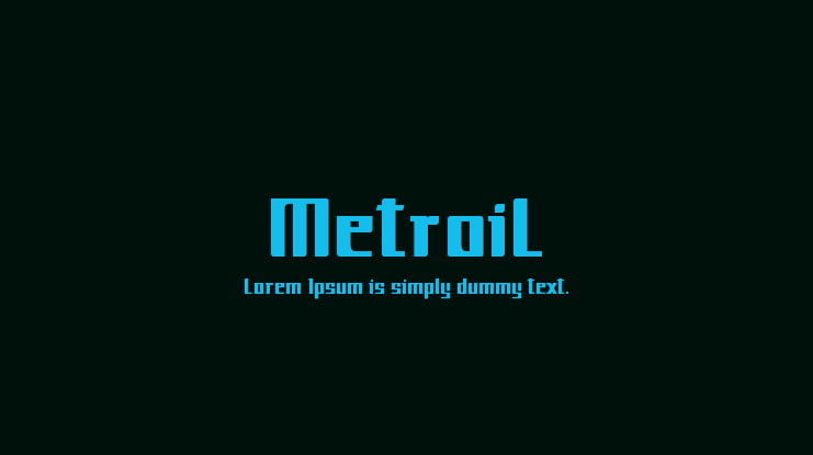 MetroiL Font