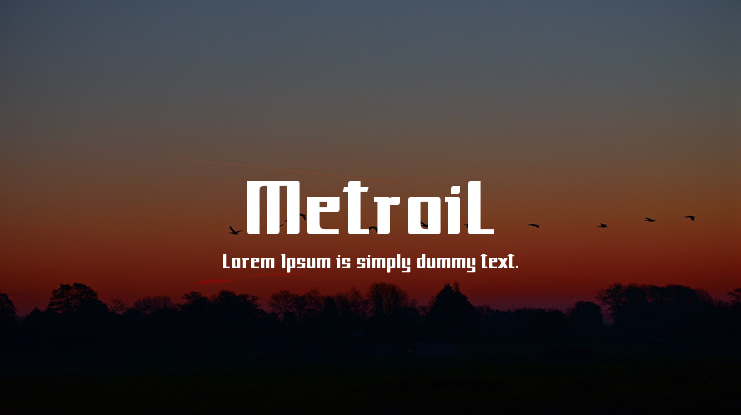 MetroiL Font