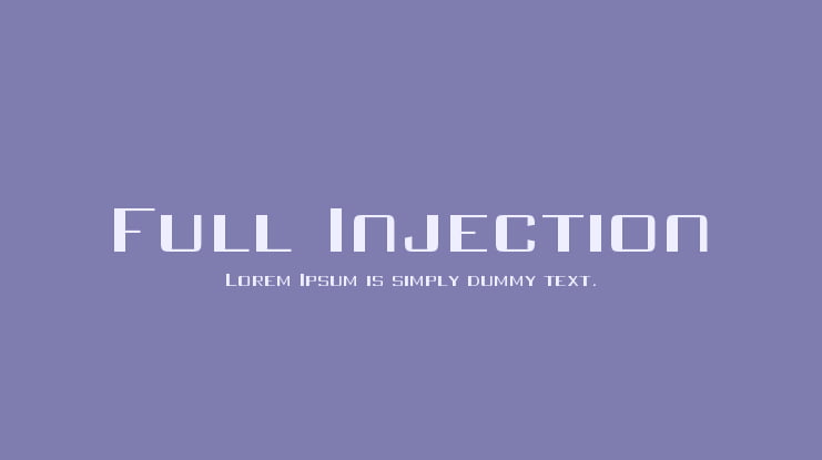 Full Injection Font