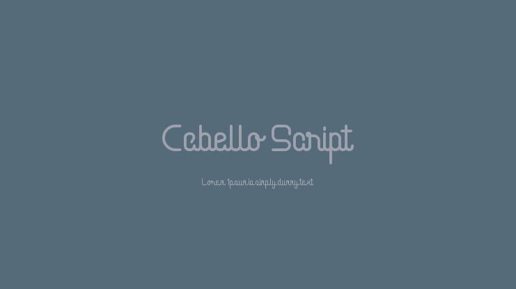 Cabello Script Font