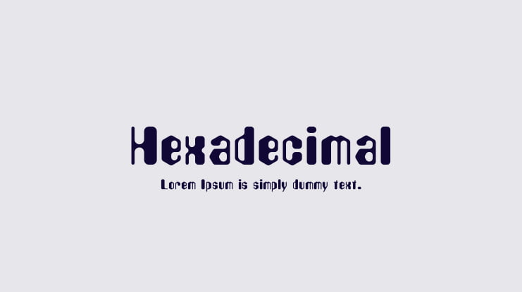 Hexadecimal Font