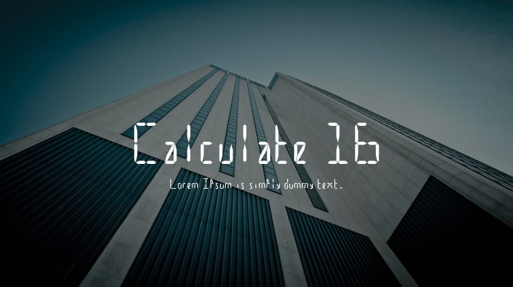 Calculate 16 Font Family