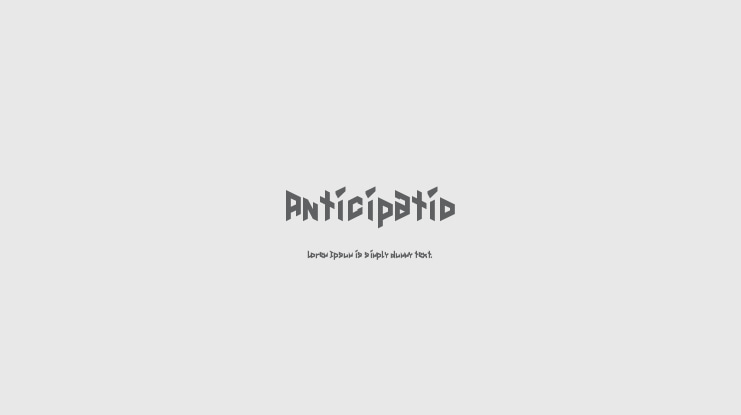 Anticipatio Font