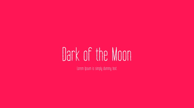 Dark of the Moon Font