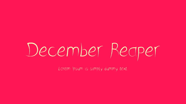 December Reaper Font