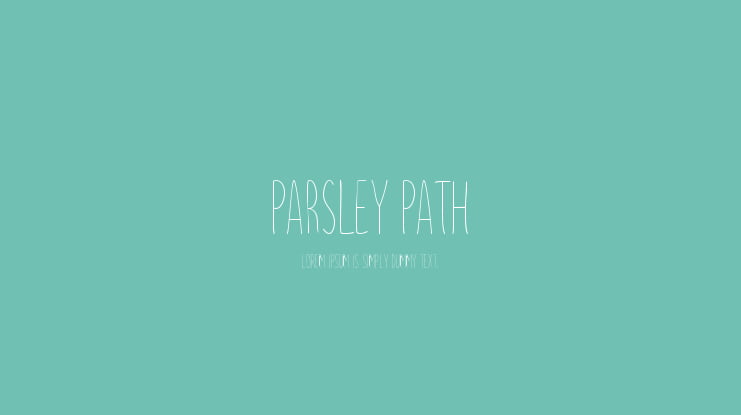 Parsley Path Font
