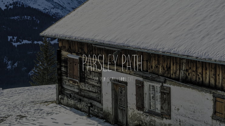 Parsley Path Font