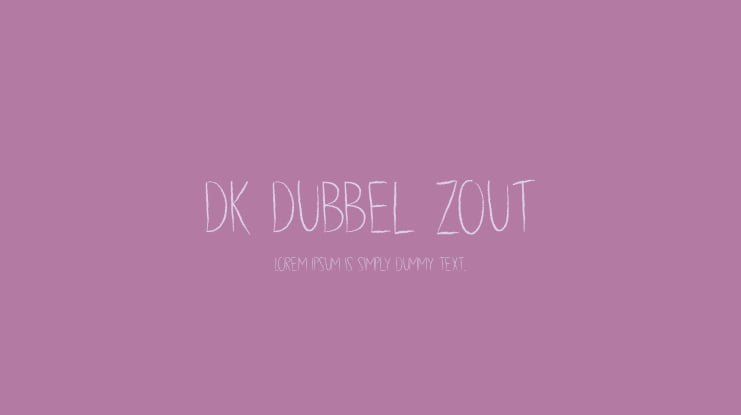 DK Dubbel Zout Font