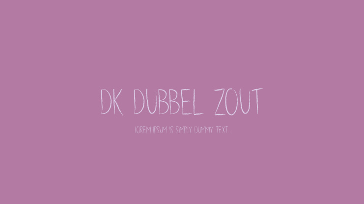DK Dubbel Zout Font