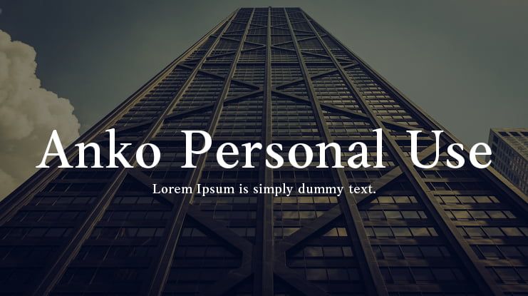 Anko Personal Use Font Family