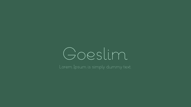 Goeslim Font Family
