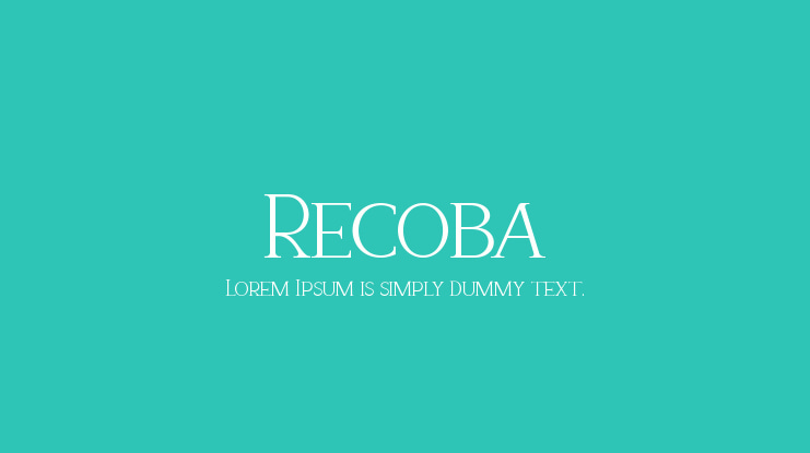Recoba Font