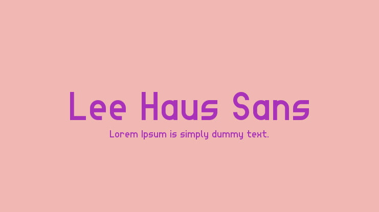 Lee Haus Sans Font Family