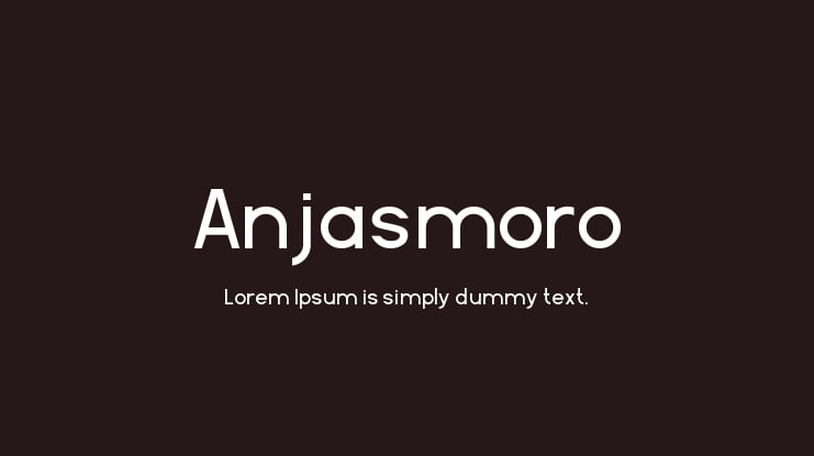 Anjasmoro Font