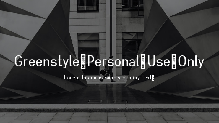 Greenstyle-Personal-Use-Only Font