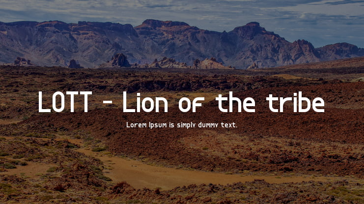 LOTT - Lion of the tribe Font