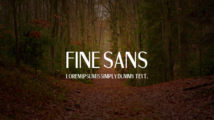 Fine Sans Font Family