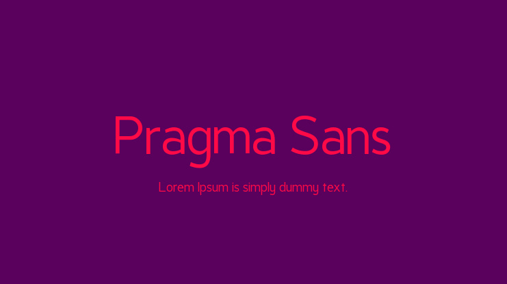 Pragma Sans Font