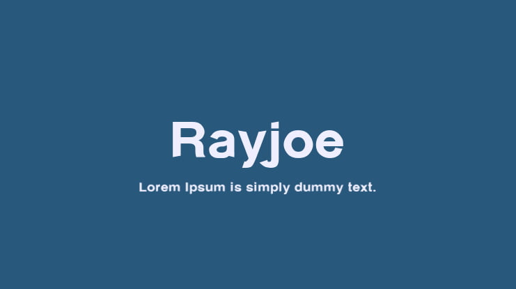 Rayjoe Font