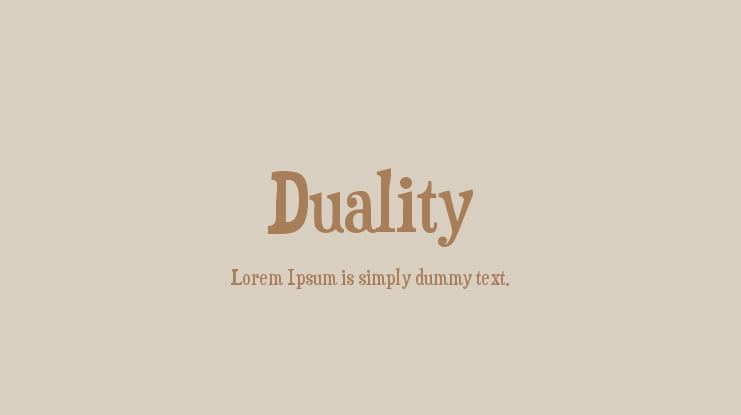 Duality Font