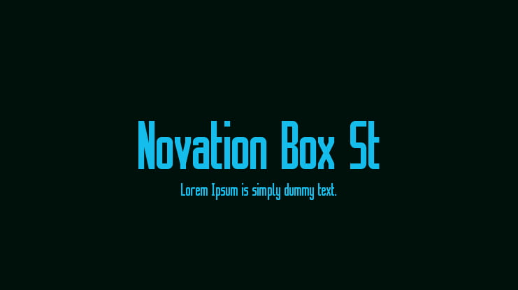 Novation Box St Font