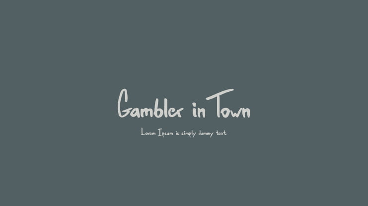 Gambler in Town Font