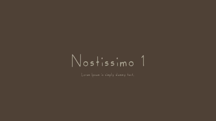 Nostissimo 1 Font