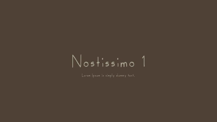 Nostissimo 1 Font