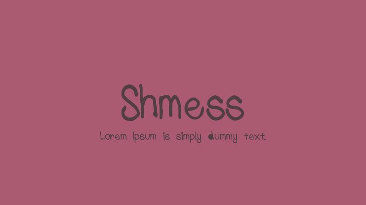 Shmess Font Family