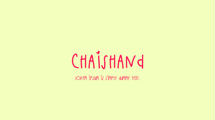 ChaisHand Font