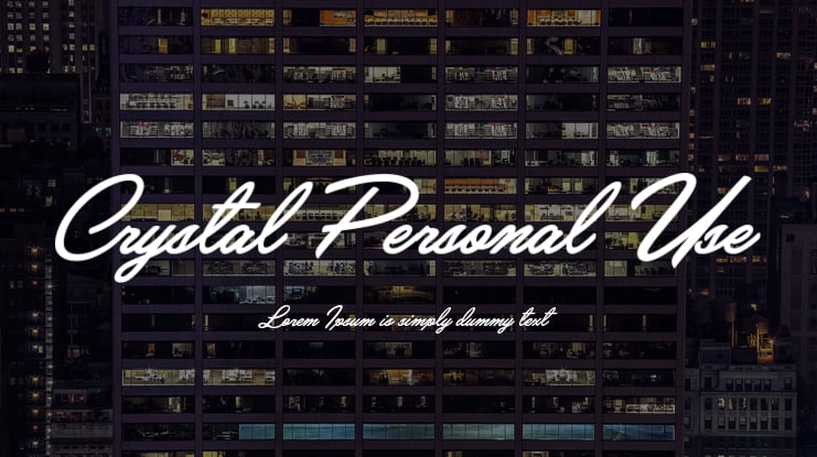 Crystal Personal Use Font