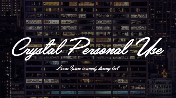 Crystal Personal Use Font