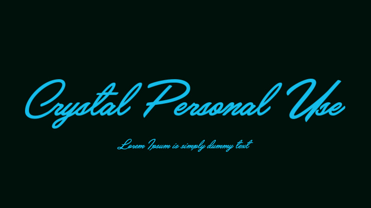 Crystal Personal Use Font