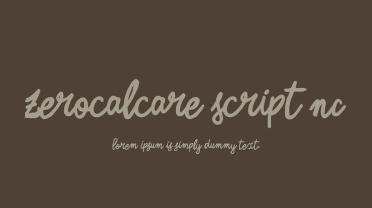 Zerocalcare Script NC Font Family