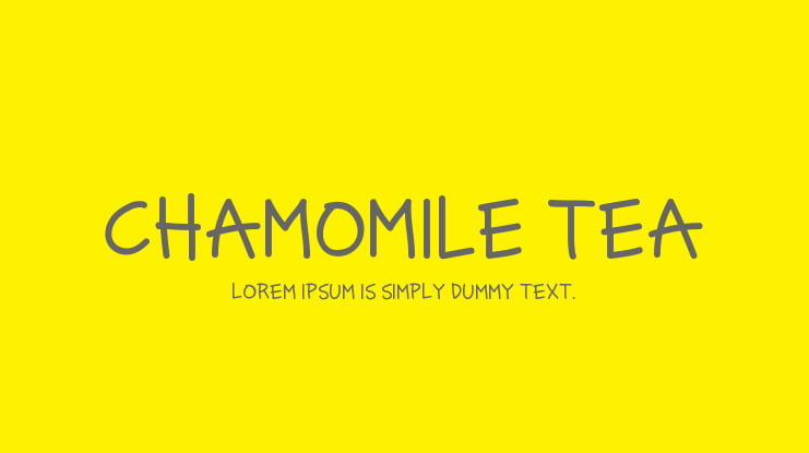 CHAMOMILE TEA Font