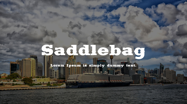 Saddlebag Font