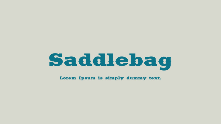 Saddlebag Font