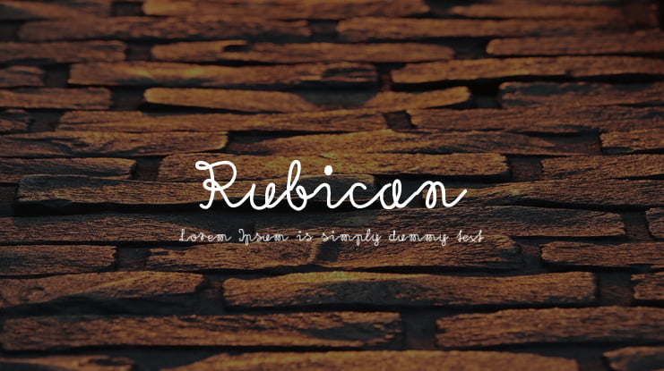 Rubican Font