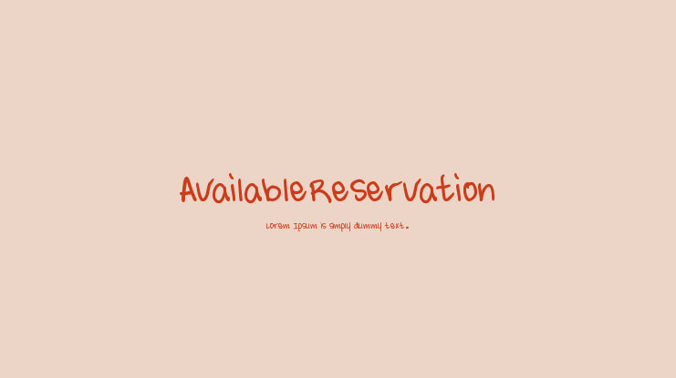 AvailableReservation Font