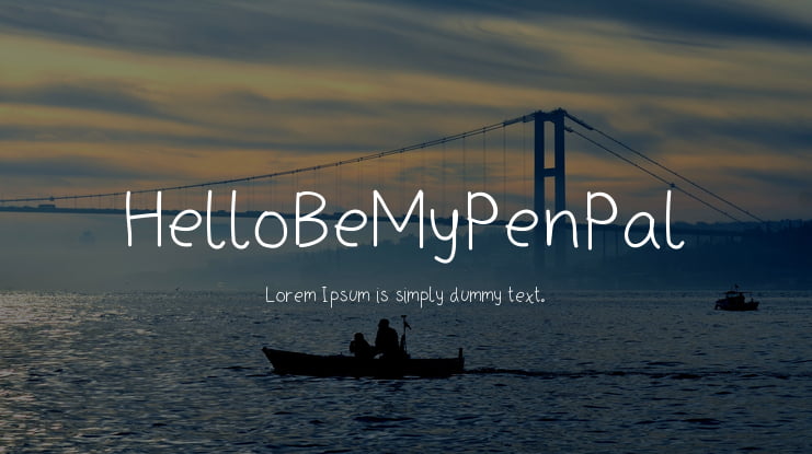 HelloBeMyPenPal Font