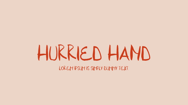 Hurried Hand Font
